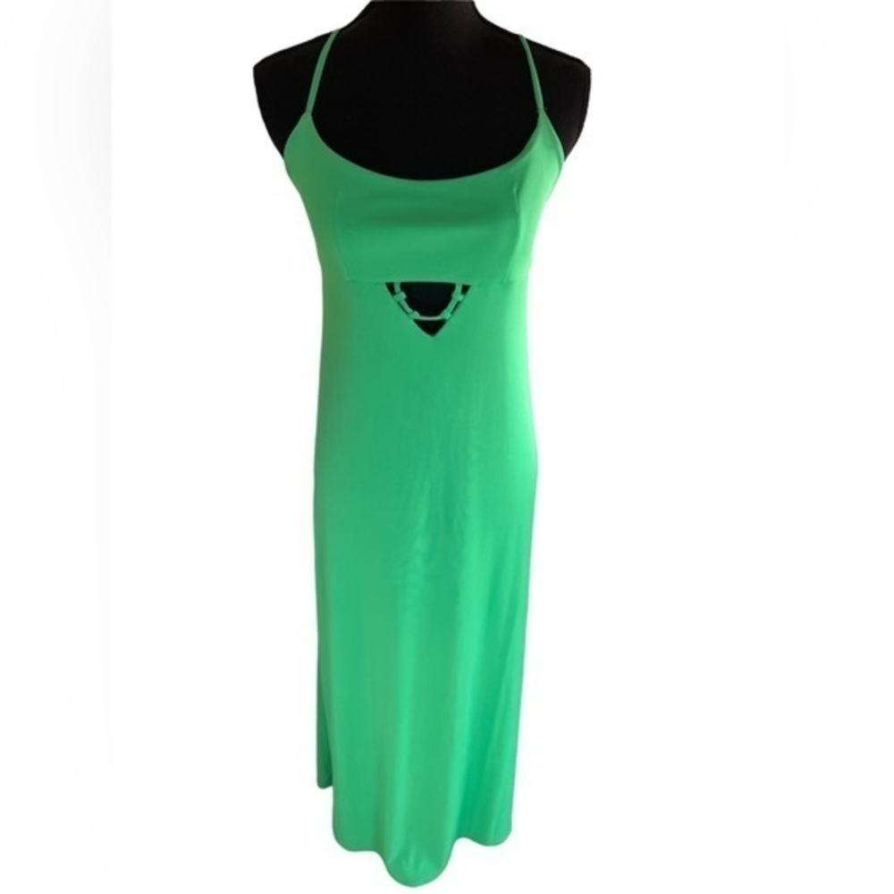 ZARA Women's Cut Out Green Maxi Dress Size Large NEW/NWT‎ - Picture 2 of 8